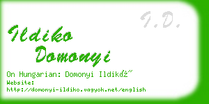 ildiko domonyi business card